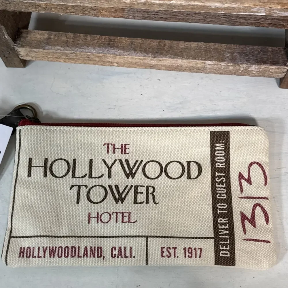 Disney Parks Tower of Terror Wristlet Bag And Light Up Pens Set